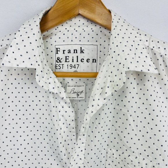 Frank & Eileen Barry White Printed Crinkle Shirt - Picture 2 of 12